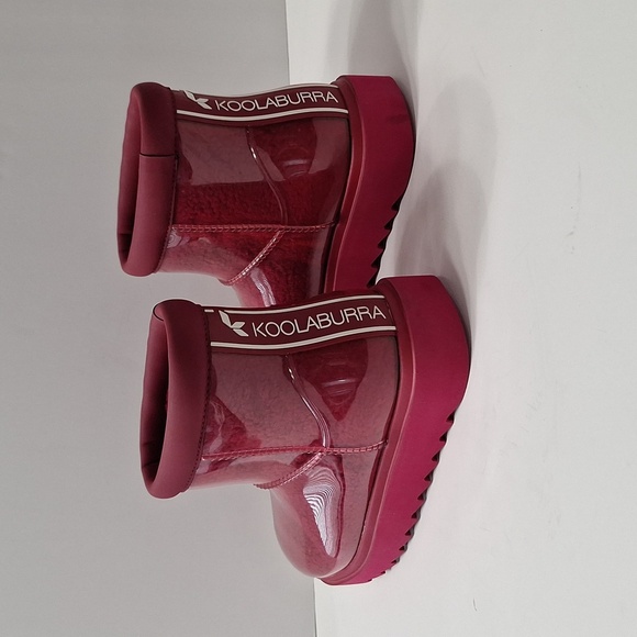 Koolaburra by UGG NEW Pink Clear Y2K Coquette Waterproof Mini Boots Size 6 - Picture 8 of 15